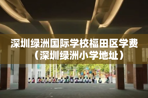 深圳绿洲国际学校福田区学费（深圳绿洲小学地址）