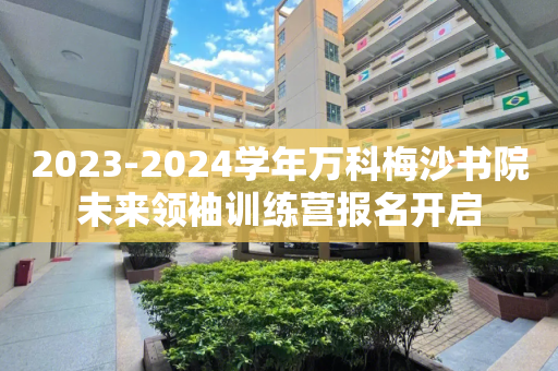 2023-2024学年万科梅沙书院未来领袖训练营报名开启