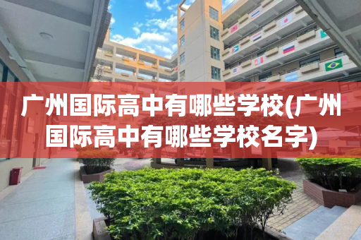 广州国际高中有哪些学校(广州国际高中有哪些学校名字)