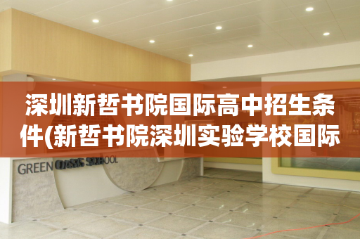 深圳新哲书院国际高中招生条件(新哲书院深圳实验学校国际教育基地)