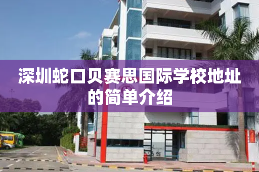 深圳蛇口贝赛思国际学校地址的简单介绍