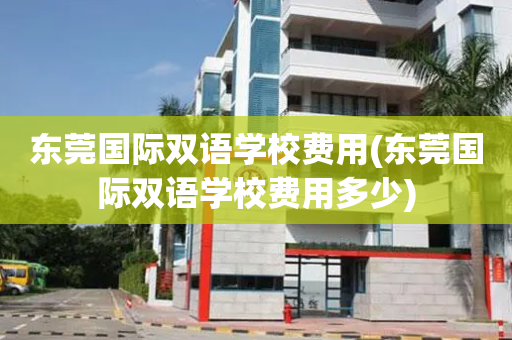 东莞国际双语学校费用(东莞国际双语学校费用多少)