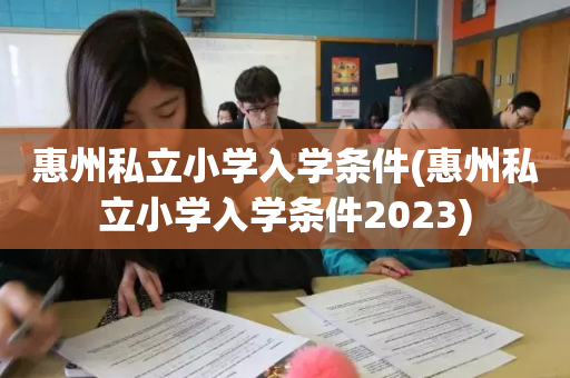 惠州私立小学入学条件(惠州私立小学入学条件2023)