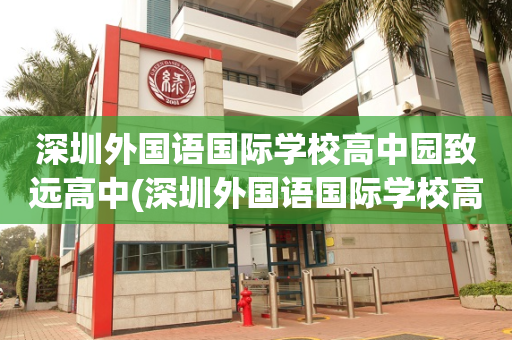 深圳外国语国际学校高中园致远高中(深圳外国语国际学校高中园致远高中什么体系)