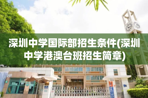深圳中学国际部招生条件(深圳中学港澳台班招生简章)