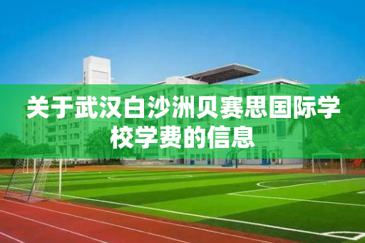 关于武汉白沙洲贝赛思国际学校学费的信息