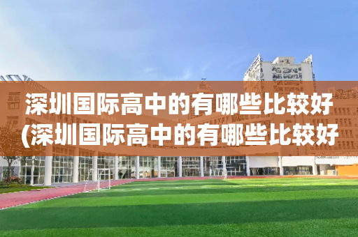 深圳国际高中的有哪些比较好(深圳国际高中的有哪些比较好的学校)